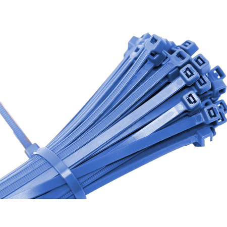 Us Cable Ties Cable Tie, 14 in., 50 lb, Blue Nylon, 100PK SD14BL100